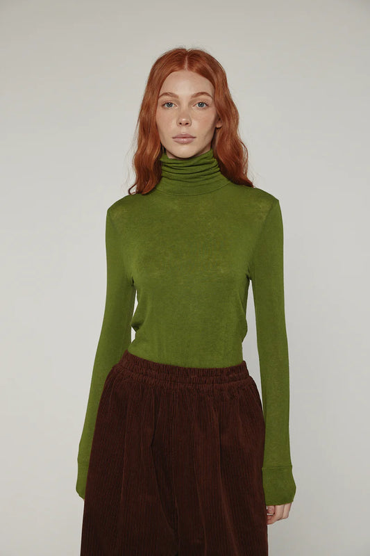 Wool Blend Lightweight Turtleneck