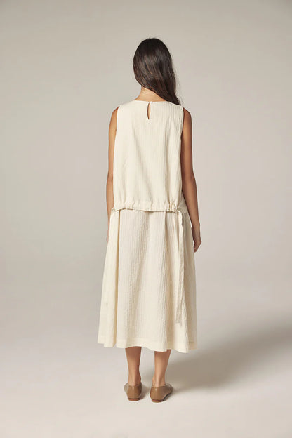 Waist tie midi dress