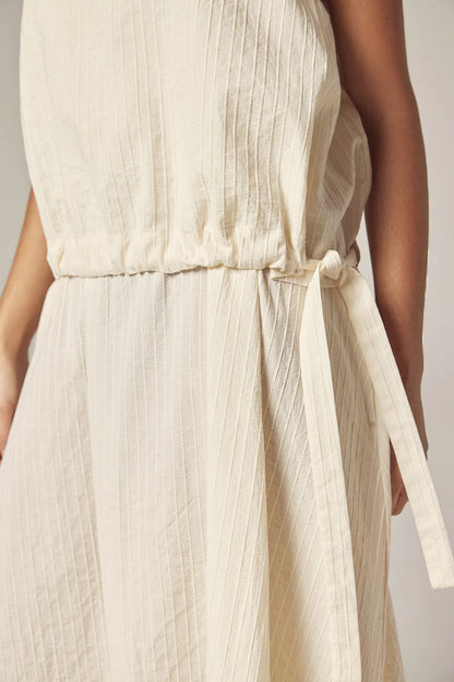 Waist tie midi dress