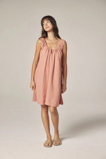 Gingham Linen Dress