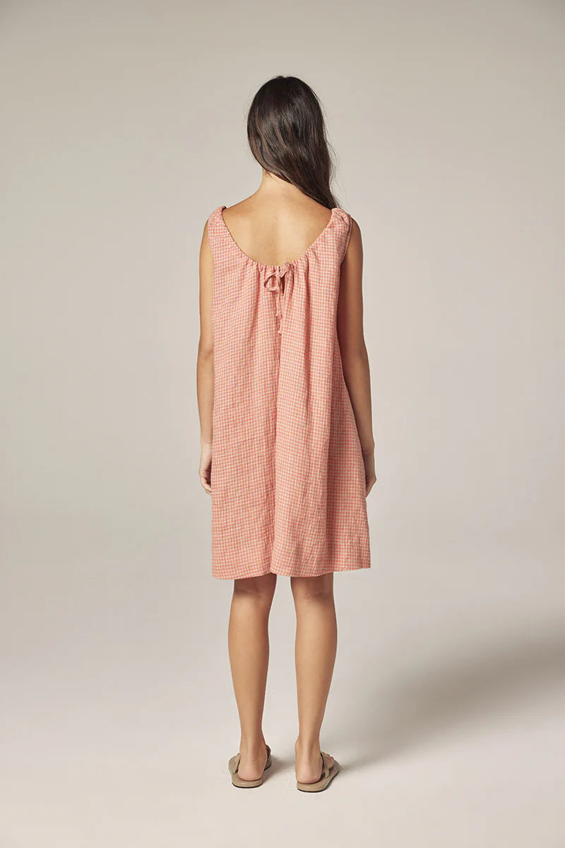 Gingham Linen Dress