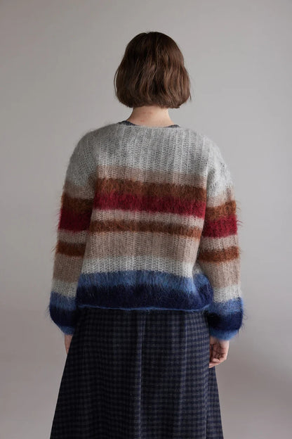 Multi Stripe Mohair Cardigan