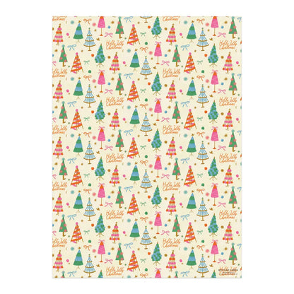 Holly Jolly Trees Holiday Wrapping Paper