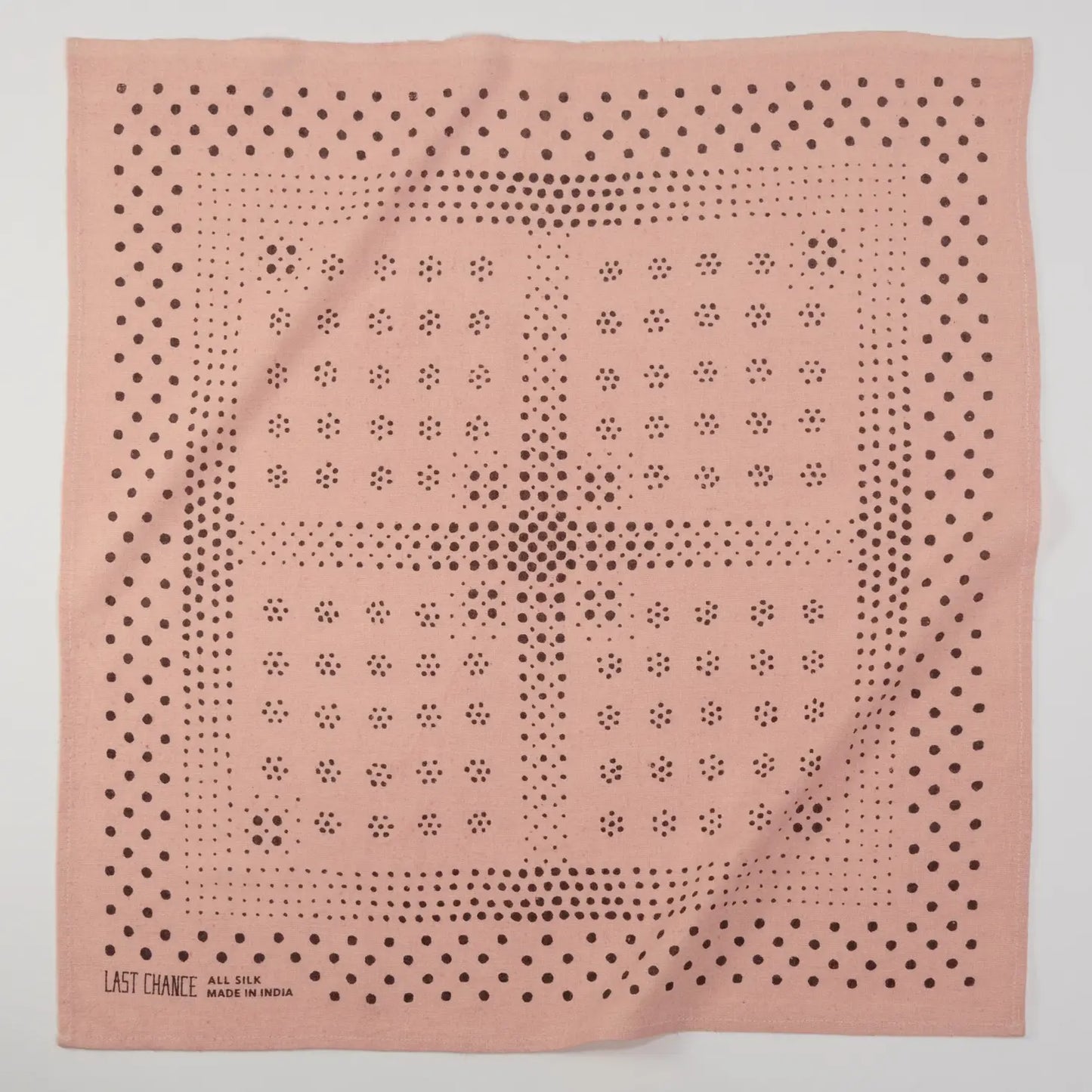 Natural Dye Silk Bandana in Ash Pink