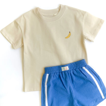 Organic Cotton Tee - Blue Bananas