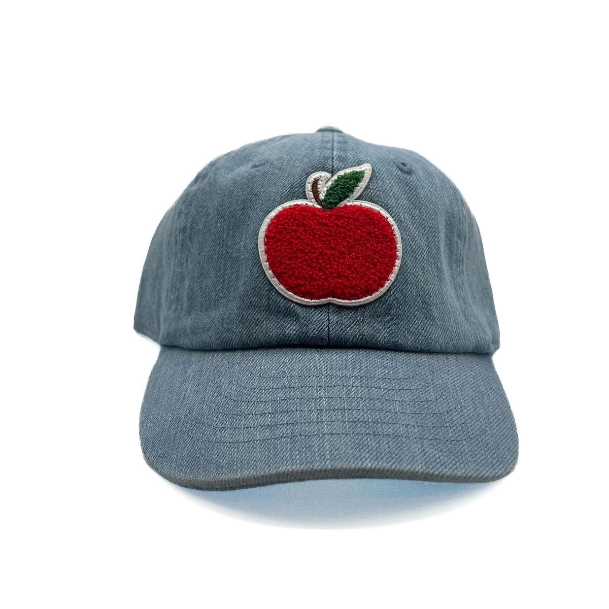 Apple Patch Baseball Hat - Denim