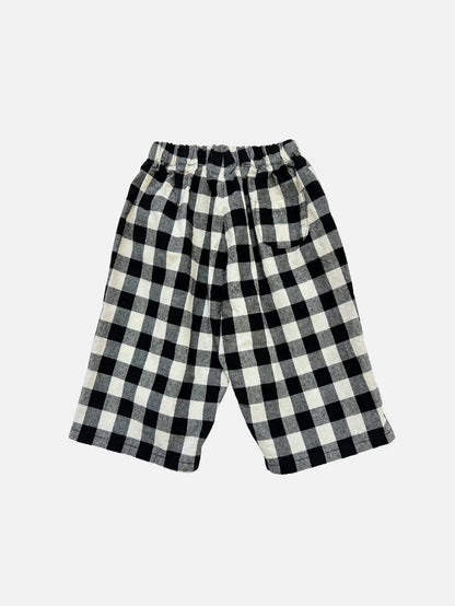 Gingham Baby Pants - Black + White.