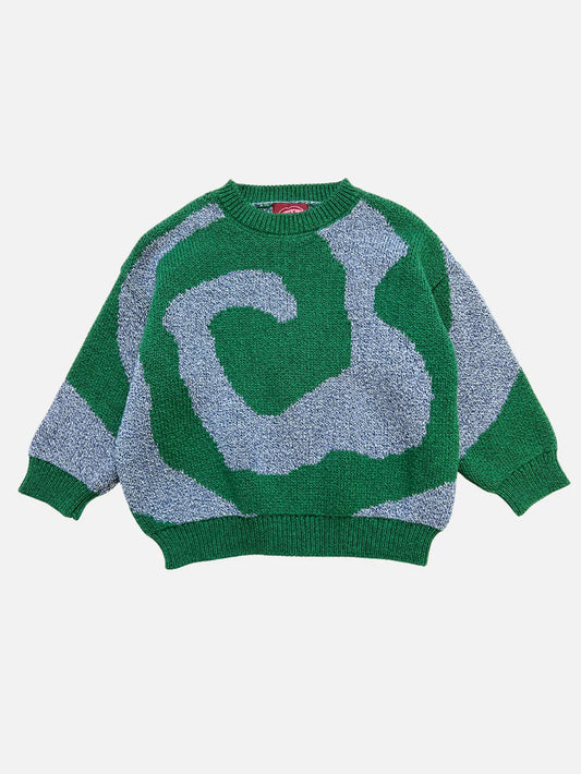 Swirl Sweater - Green/Blue