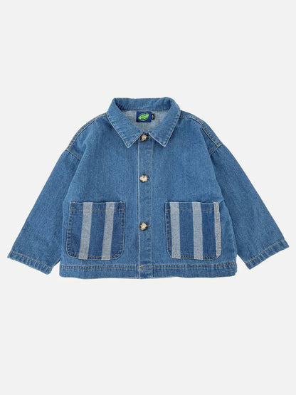 Stripe Pocket Chore Coat