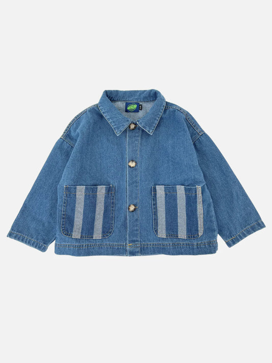 Stripe Pocket Chore Coat