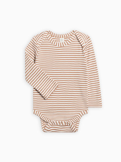 River Bodysuit - Truffle Stripe