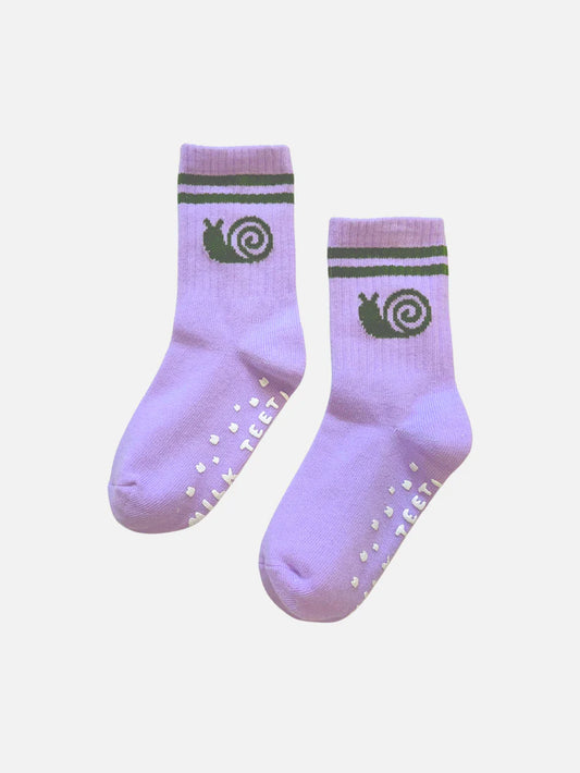 Ribbed Grip Sock - Snail