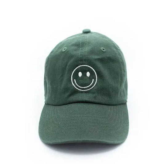 Smiley Face Hat - Hunter Green