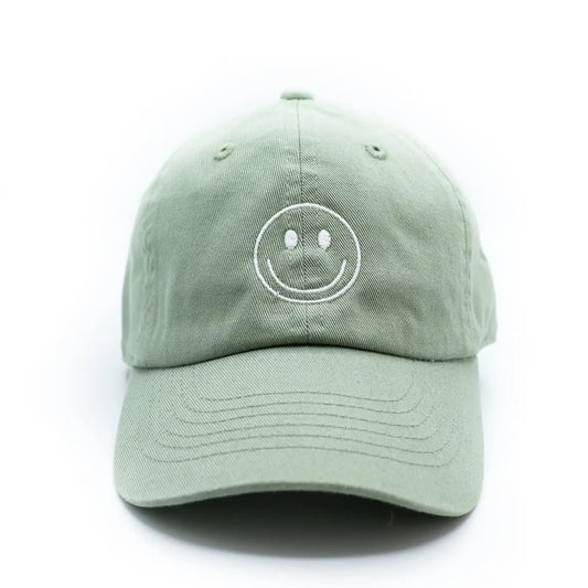 Dusty Sage Smiley Face Hat