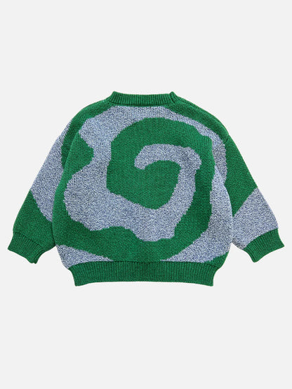 Swirl Sweater - Green/Blue