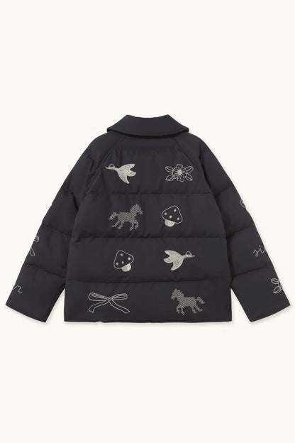 Embroidered Down Jacket