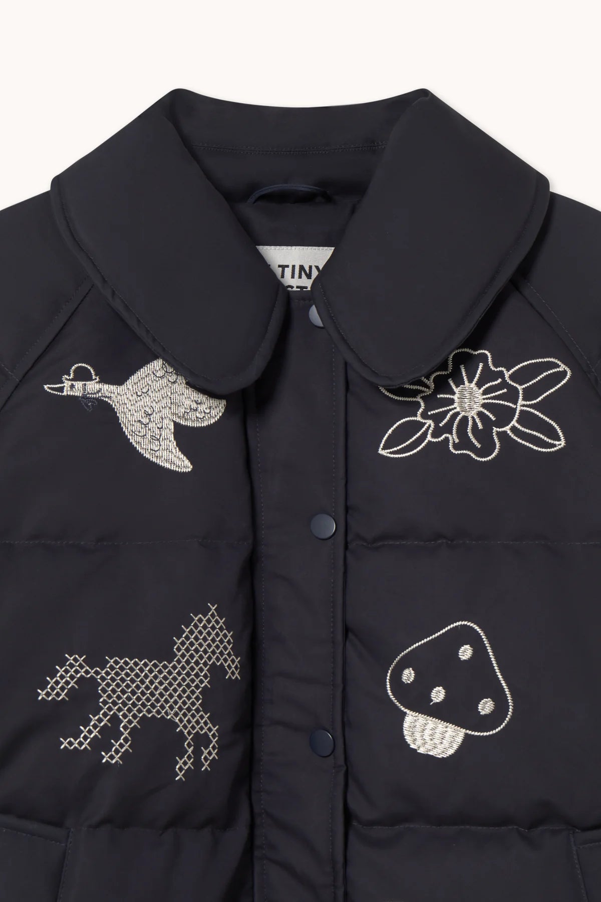 Embroidered Down Jacket