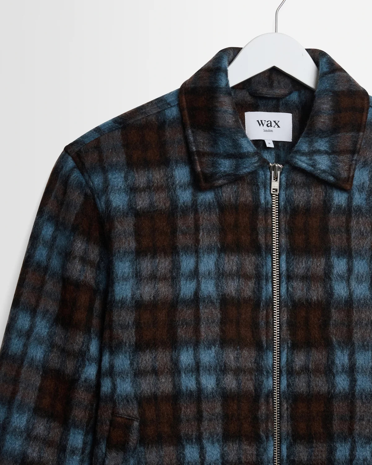 Heath - Blue And Brown Check Mohair Jacket