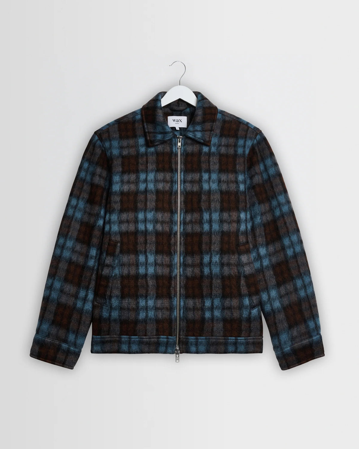 Heath - Blue And Brown Check Mohair Jacket