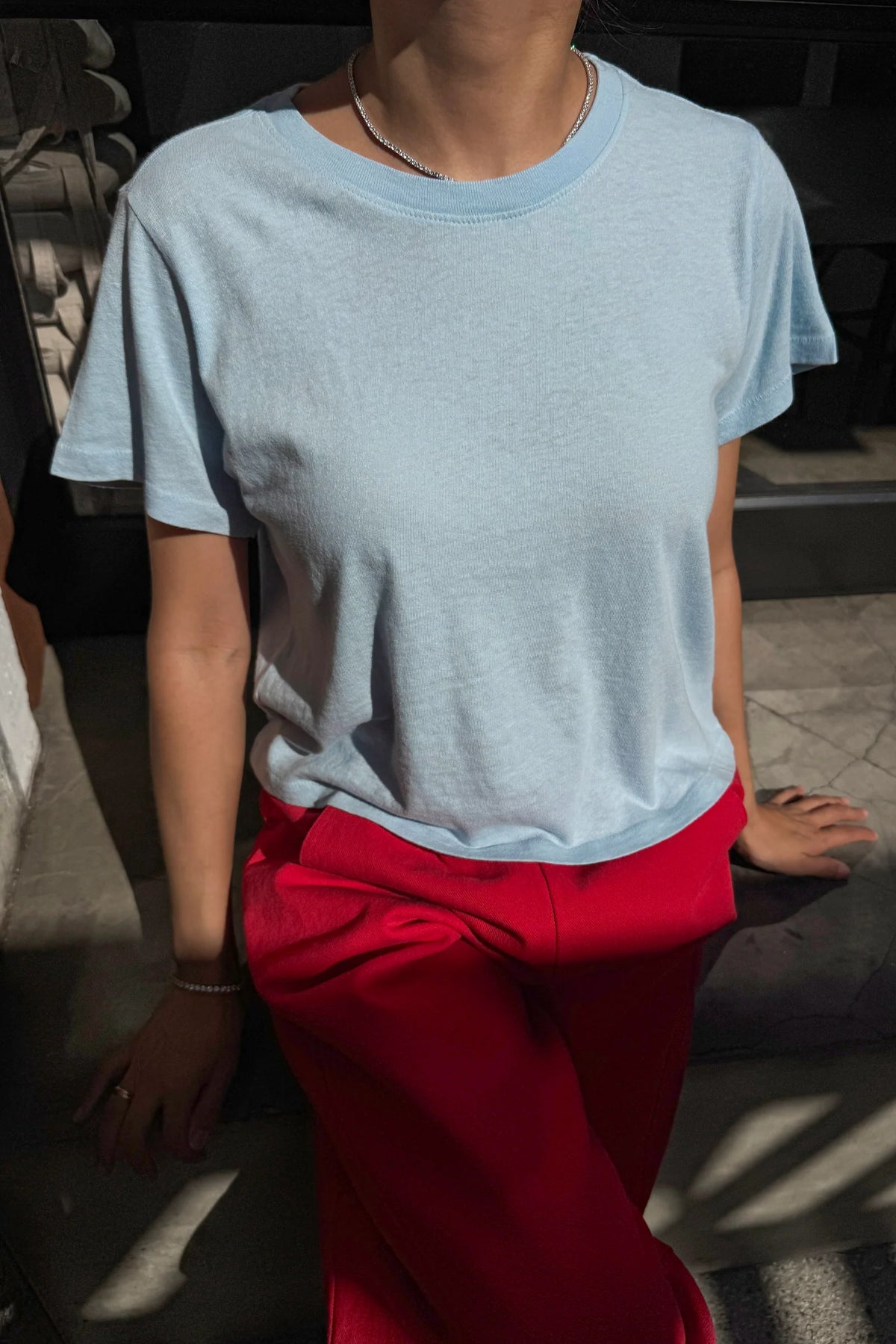 Airy Darling Tee - Baby Blue