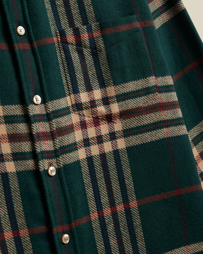 Cervo Shirt - Green/Ecru.