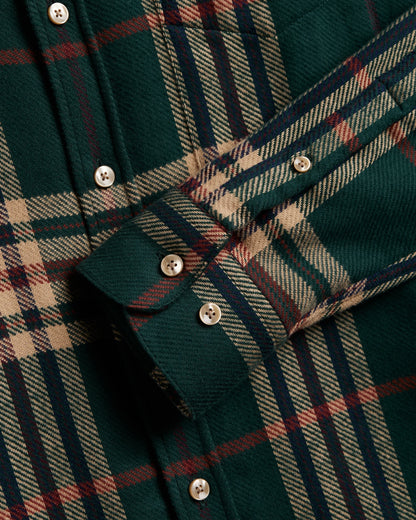 Cervo Shirt - Green/Ecru.