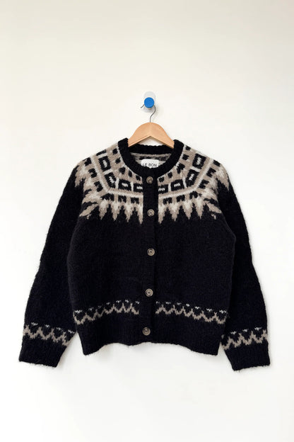 Alpaca Cabin Cardigan - Black.