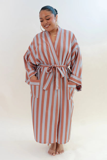 Cabana Stripe Robe in Puff