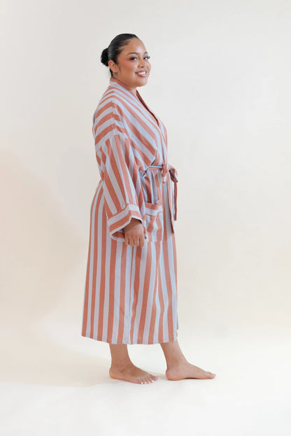 Cabana Stripe Robe in Puff