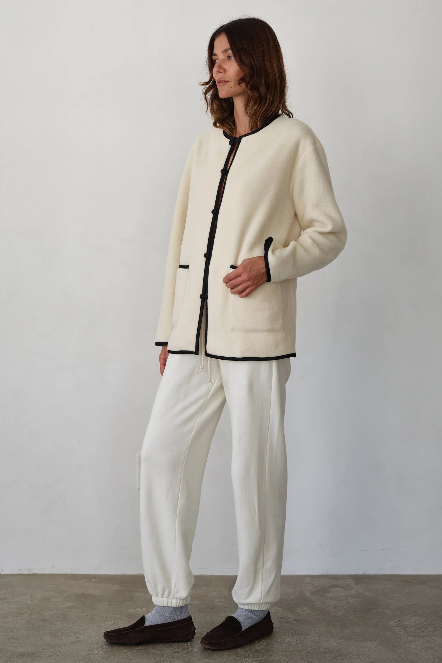 The Polar Fleece Jacket - Creme