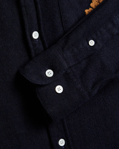 Embroidery Flannel - Navy.