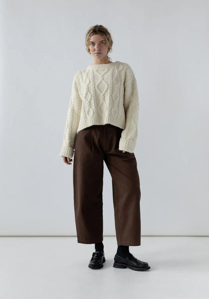 Cropped Cable - Ivory