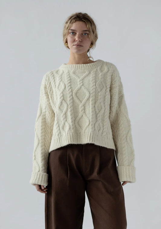 Cropped Cable - Ivory