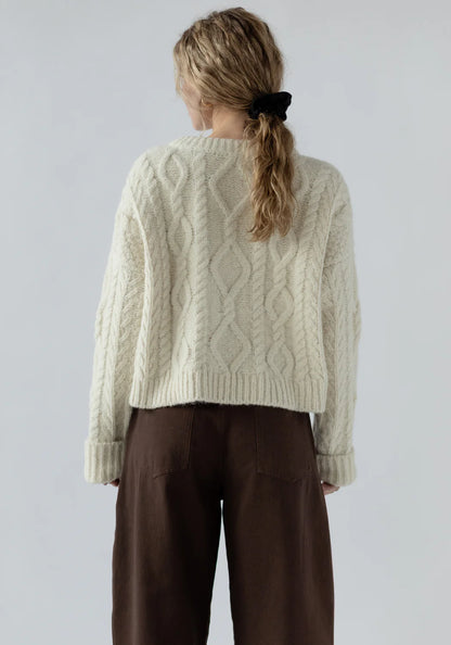 Cropped Cable - Ivory