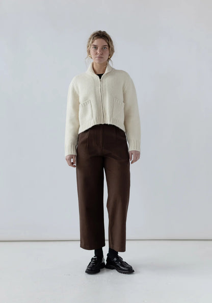 Zip Cardigan - Ivory