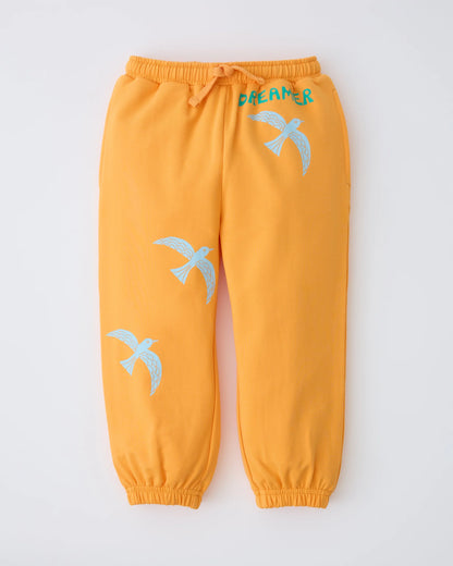 French Terry Jogger - Orange Bird