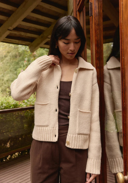 Collared Coat - Natural