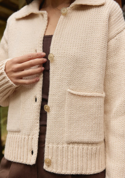 Collared Coat - Natural