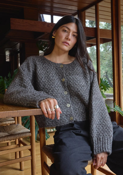 The Quinn Cardigan- Charcoal