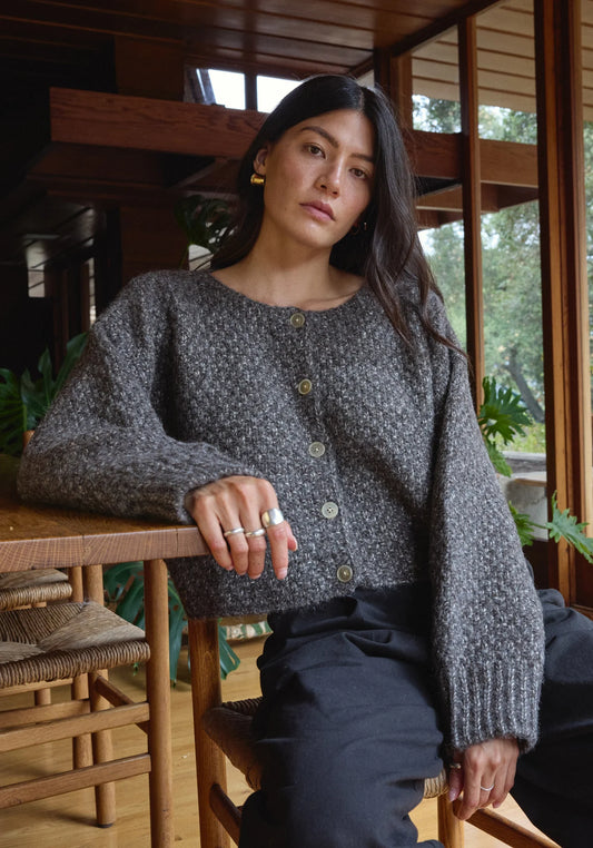 The Quinn Cardigan- Charcoal