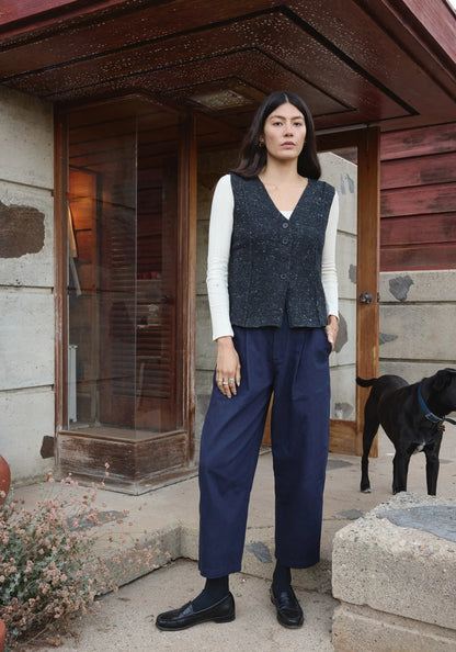 Seamed Vest - Charcoal.