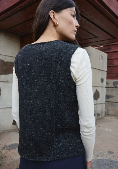 Seamed Vest - Charcoal.