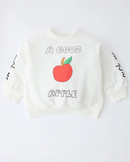 Graphic Sweatshirt - Ivory Apple.