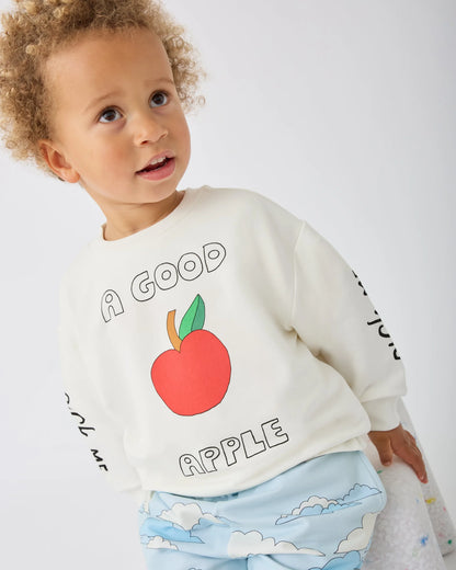 Graphic Sweatshirt - Ivory Apple.