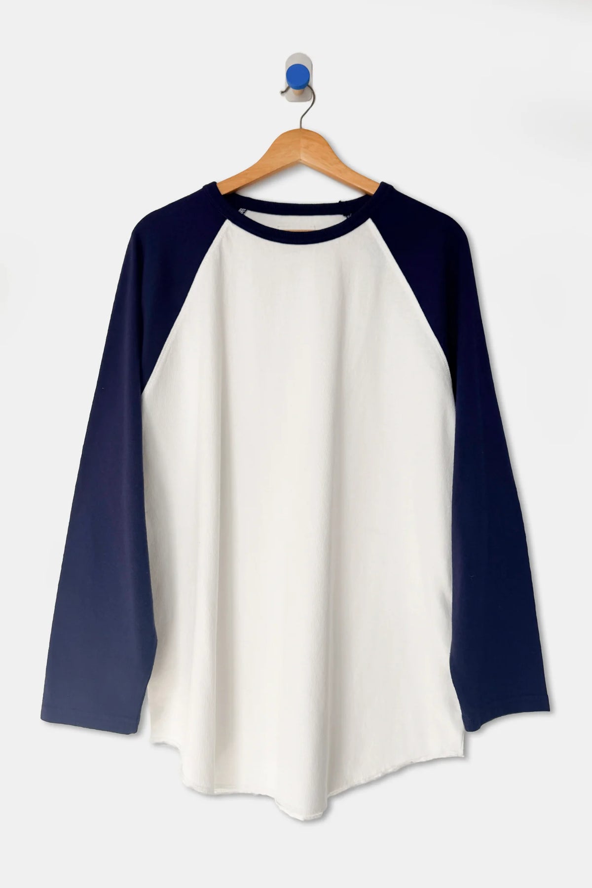 Heavy Cotton Raglan Tee - White/Midnight