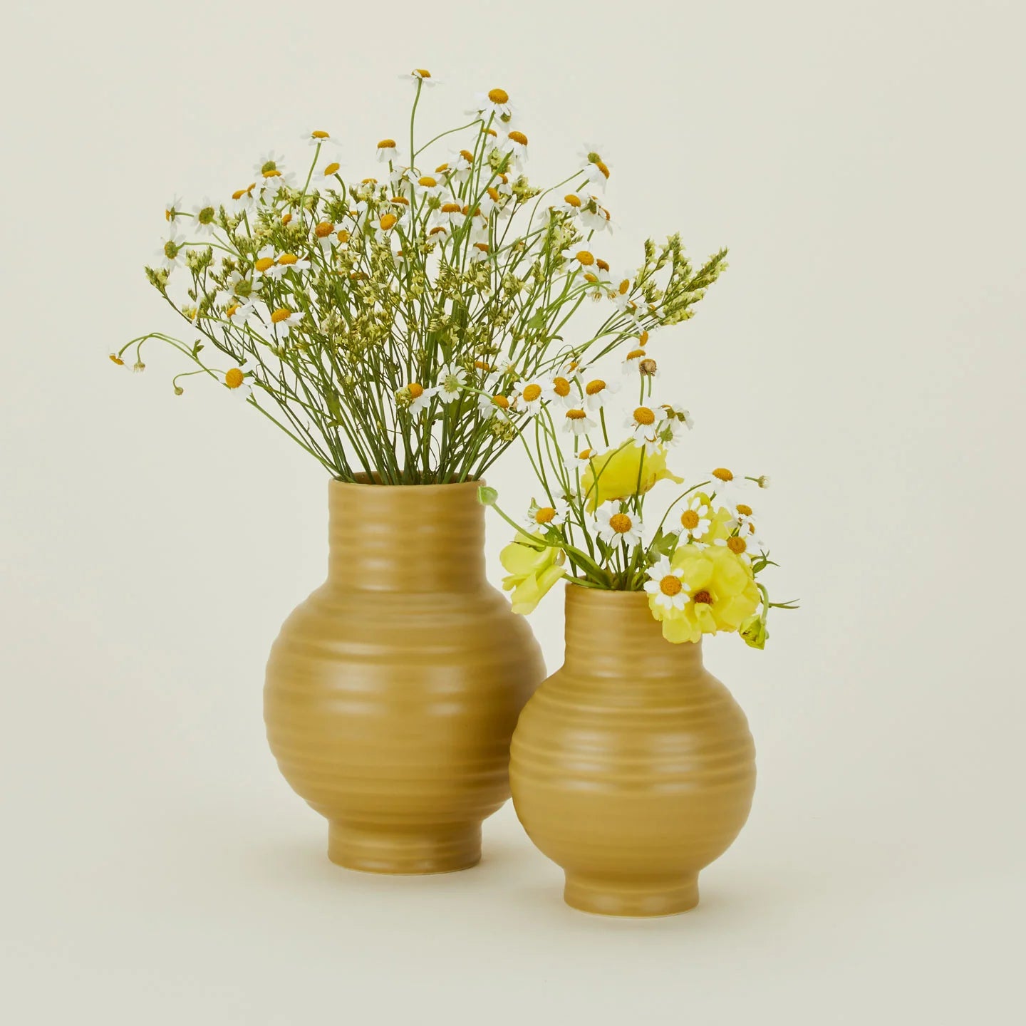 Essential Ceramic Vase in Mustard - Small