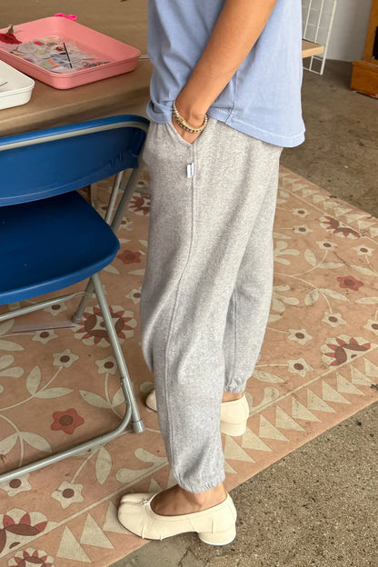Pointelle Serene Joggers - Melange Grey