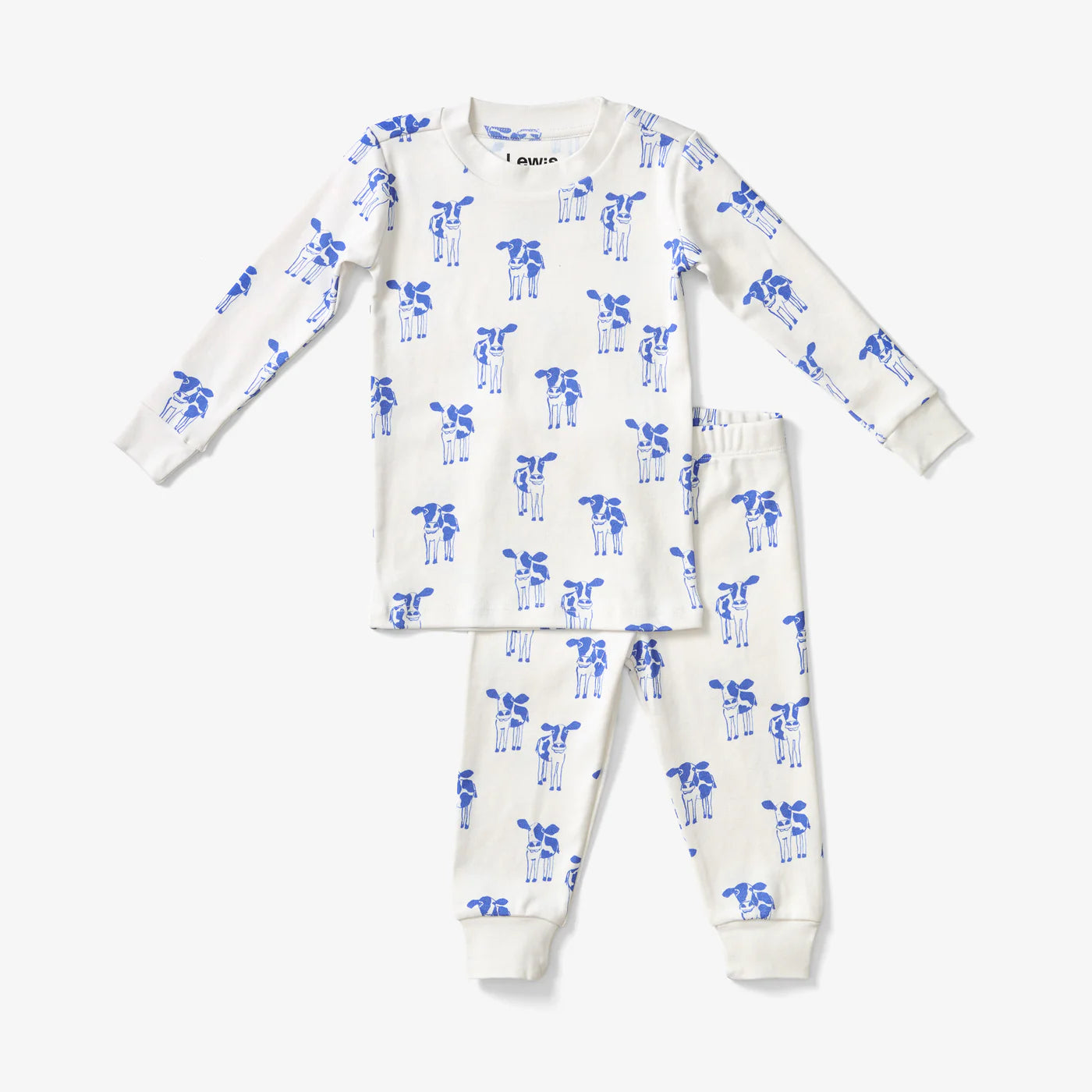 Pajama Set  - Cow | Marine
