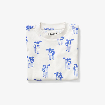 Pajama Set  - Cow | Marine