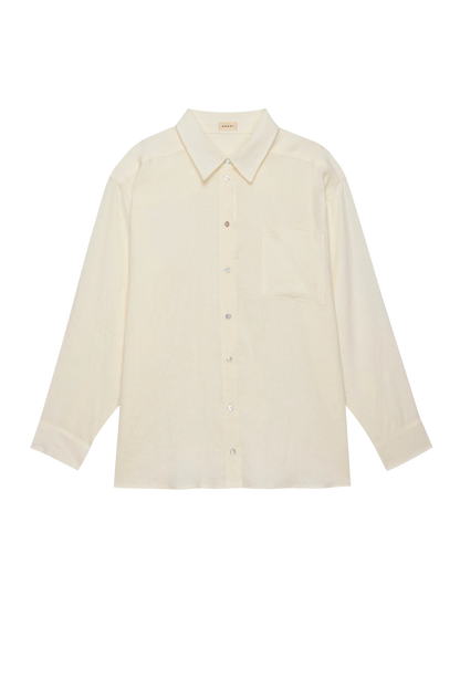 The Linen Relaxed Shirt - Creme